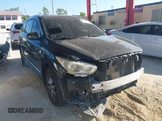 2015 Infiniti QX60 with VIN 5N1AL0MNXFC523806, listed as a IAAI auction lot 41786298 with 269,263 mi miles. Bid and sale history available at carsss.com. Image 1.