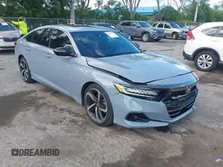 2021 Honda Accord Sport with VIN 1HGCV2F36MA031105, listed as a IAAI auction lot 42582336 with 33,316 mi miles and . Bid and sale history available at DreamBid. Image 1.
