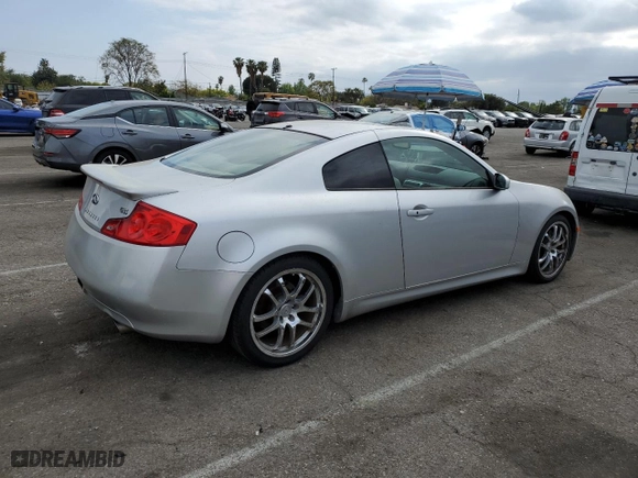 2006 Infiniti G35 Coupe with VIN JNKCV54E36M709703, listed as a Copart auction lot 53995365 with 232,817 mi miles and Non Repairable. Bid and sale history available at carsss.com. Image 3.