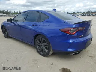 2021 Acura TLX w/A-Spec Package with VIN 19UUB5F56MA004051, listed as a Copart auction lot 46199585 with 58,623 mi miles and Salvage Title. Bid and sale history available at carsss.com. Image 2.