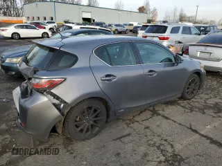2012 Lexus CT 200h with VIN JTHKD5BH0C2100474, listed as a Copart auction lot 84559384 with 190,598 mi miles and Salvage Title. Bid and sale history available at carsss.com. Image 3.