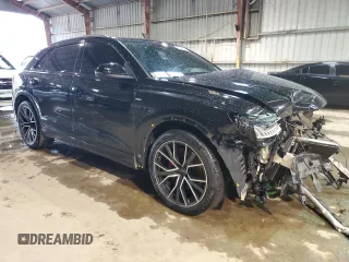 2022 Audi Q8 Prestige with VIN WA1FVBF13ND004495, listed as a Copart auction lot 57513304 with 32,880 mi miles and Salvage Title. Bid and sale history available at carsss.com. Image 4.