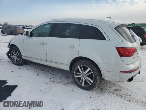 2014 Audi Q7 3.0T Premium Plus with VIN WA1LGAFE5ED010082, listed as a Copart auction lot 45519515 with 129,781 mi miles and Salvage Title. Bid and sale history available at carsss.com. Image 2.
