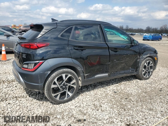 2022 Hyundai Kona Limited with VIN KM8K5CA32NU844461, listed as a Copart auction lot 52772795 with 18,251 mi miles and Salvage Title. Bid and sale history available at DreamBid. Image 3.