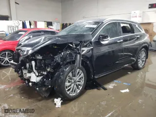2024 Infiniti QX50 LUXE with VIN 3PCAJ5BB3RF105031, listed as a Copart auction lot 89322605 with 12,009 mi miles and Salvage Title. Bid and sale history available at carsss.com. Image 1.