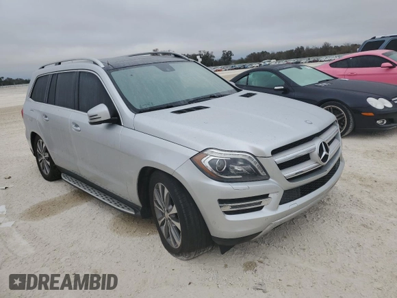 2016 Mercedes-Benz GL with VIN 4JGDF6EE5GA711409, listed as a Copart auction lot 77007854 with 0 mi miles and Salvage Title. Bid and sale history available at carsss.com. Image 4.