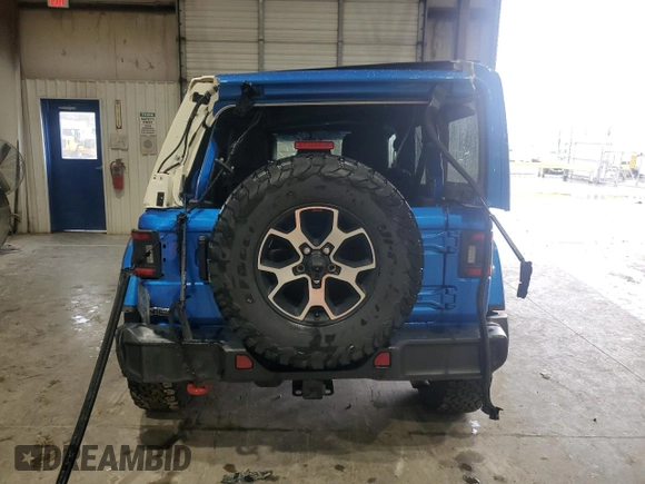 2021 Jeep Wrangler Unlimited Rubicon with VIN 1C4HJXFN6MW756530, listed as a Copart auction lot 51976395 with Not provided miles and Salvage title. Bid and sale history available at DreamBid. Image 6.