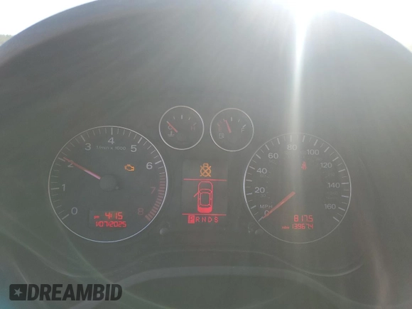 2007 Audi A3 with VIN WAUHF78P97A078127, listed as a Copart auction lot 87590725 with 139,674 mi miles and Salvage title. Bid and sale history available at DreamBid. Image 9.