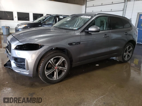 2017 Jaguar F-Pace 35t R-Sport with VIN SADCL2BV1HA886526, listed as a Copart auction lot 46521475 with 129,505 mi miles and Salvage Title. Bid and sale history available at DreamBid. Image 1.