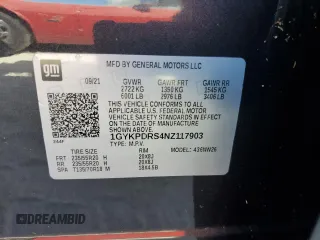 2022 Cadillac XT6 Premium Luxury with VIN 1GYKPDRS4NZ117903, listed as a Copart auction lot 76207334 with 0 mi miles and Non Repairable. Bid and sale history available at carsss.com. Image 14.