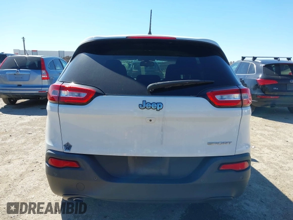 2017 Jeep Cherokee Sport with VIN 1C4PJLAB7HW654385, listed as a IAAI auction lot 41722028 with 91,033 mi miles. Bid and sale history available at carsss.com. Image 16.