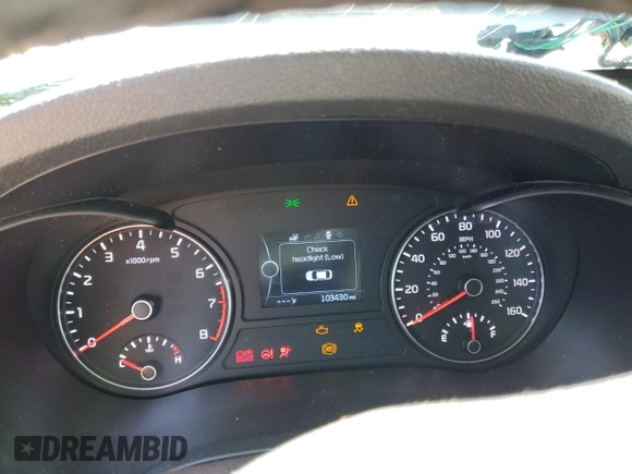 2016 Kia Optima EX with VIN 5XXGU4L33GG090432, listed as a Copart auction lot 49896145 with 103,430 mi miles and Salvage Title. Bid and sale history available at carsss.com. Image 9.