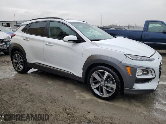2021 Hyundai Kona Ultimate with VIN KM8K53A54MU657397, listed as a Copart auction lot 69861792 with 23,127 mi miles. Bid and sale history available at carsss.com. Image 4.