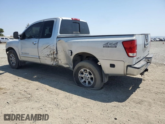 2005 Nissan Titan SE with VIN 1N6AA06B25N551841, listed as a Copart auction lot 62160285 with 167,019 mi miles and Salvage title. Bid and sale history available at DreamBid. Image 2.