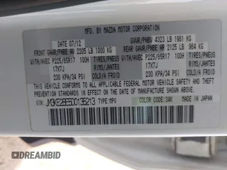 2013 Mazda CX-5 Sport z VIN JM3KE2BE5D0135213, wystawiony jako IAAI lot #42270730 z przebiegiem 140 917 mil mil oraz . Historia ofert i sprzedaży dostępna na DreamBid. Obrazek 9.