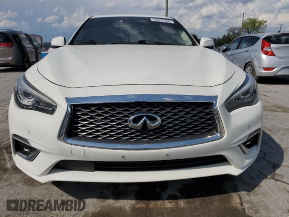 2019 Infiniti Q50 Luxe with VIN JN1EV7AR0KM552352, listed as a Copart auction lot 52812385 with 50,376 mi miles and Salvage Title. Bid and sale history available at carsss.com. Image 5.