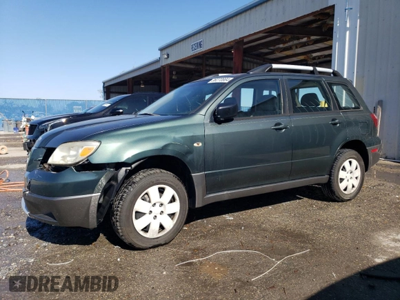 2005 Mitsubishi Outlander LS with VIN JA4LX31F65U020745, listed as a Copart auction lot 86270664 with 76,633 mi miles and Salvage Title. Bid and sale history available at carsss.com. Image 1.