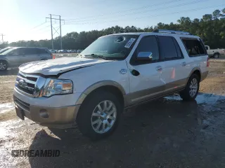 2013 Ford Expedition Max XLT with VIN 1FMJK1H5XDEF63758, listed as a Copart auction lot 55295215 with 154,111 mi miles and Salvage title. Bid and sale history available at DreamBid. Image 1.