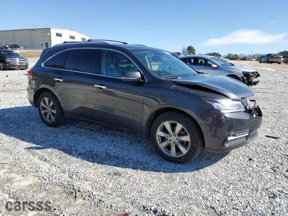 2015 Acura MDX Advance/Entertainment Pkg with VIN 5FRYD3H81FB002285, listed as a Copart auction lot 43012305 with 111,721 mi miles and Salvage Title. Bid and sale history available at carsss.com. Image 4.