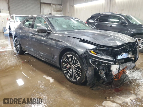 2022 Genesis G70 3.3T с VIN KMTG54TE7NU084124, выставлен на аукционе Copart как лот 50022085 с пробегом 22 338 миль миль и Списание • Salvage title. История ставок и продаж доступна на DreamBid. Изображение 4.