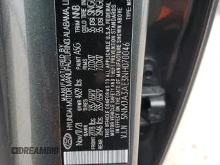 2022 Hyundai Tucson SE with VIN 5NMJA3AE3NH070046, listed as a Copart auction lot 88326165 with 32,158 mi miles and Non Repairable. Bid and sale history available at DreamBid. Image 13.