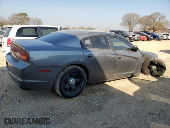 2012 Dodge Charger Police with VIN 2C3CDXAT3CH144424, listed as a Copart auction lot 48874265 with 96,312 mi miles and Salvage Title. Bid and sale history available at carsss.com. Image 3.