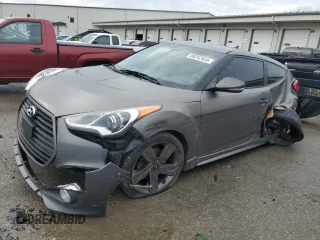 2015 Hyundai Veloster Turbo with VIN KMHTC6AE0FU221208, listed as a Copart auction lot 86242934 with 118,982 mi miles and Salvage title. Bid and sale history available at DreamBid. Image 1.