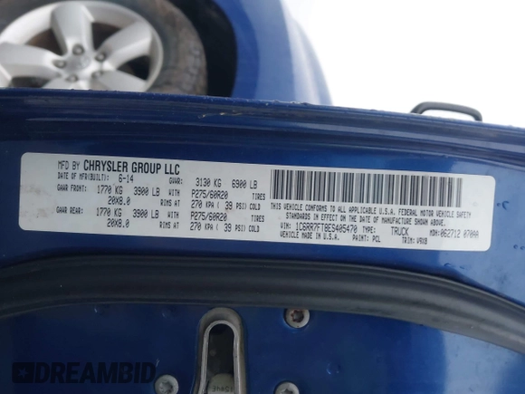 2014 Ram 1500 Express with VIN 1C6RR7FT8ES405470, listed as a IAAI auction lot 42250795 with 230,069 mi miles and . Bid and sale history available at DreamBid. Image 9.