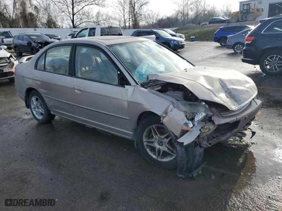 2001 Honda Civic EX with VIN 1HGES25771L064135, listed as a Copart auction lot 84059934 with 0 mi miles and Salvage Title. Bid and sale history available at carsss.com. Image 4.