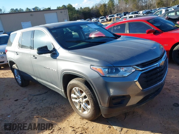 2019 Chevrolet Traverse LS with VIN 1GNEVFKW2KJ163247, listed as a IAAI auction lot 41253155 with 1 mi miles. Bid and sale history available at carsss.com. Image 1.