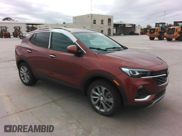 2021 Buick Encore GX Essence with VIN KL4MMFSL3MB076378, listed as a Copart auction lot 58874155 with Not provided miles and Salvage title. Bid and sale history available at DreamBid. Image 4.