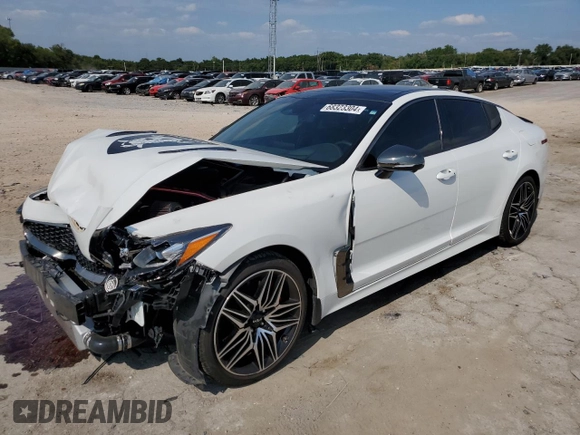 2022 Kia Stinger GT2 with VIN KNAE55LC7N6101872, listed as a Copart auction lot 68323304 with 45,305 mi miles and Salvage Title. Bid and sale history available at DreamBid. Image 1.