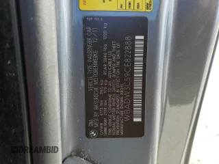 2012 BMW 3 Series 328i with VIN WBADW3C59CE822888, listed as a Copart auction lot 47790945 with Not provided miles and Clean title. Bid and sale history available at DreamBid. Image 12.