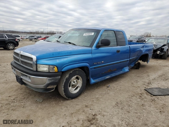 1999 Dodge Ram 1500 with VIN 3B7HC13Z0XG123202, listed as a Copart auction lot 44450055 with 274,137 mi miles and Salvage Title. Bid and sale history available at carsss.com. Image 1.