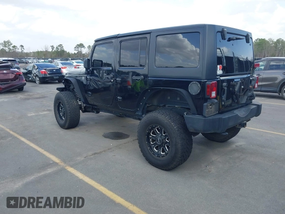 2014 Jeep Wrangler Unlimited Rubicon with VIN 1C4BJWFG0EL116026, listed as a IAAI auction lot 41729074 with 154,597 mi miles. Bid and sale history available at carsss.com. Image 3.