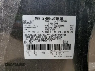 2019 Ford Edge SE with VIN 2FMPK3G93KBC38114, listed as a Copart auction lot 57638015 with 131,771 mi miles and Salvage title. Bid and sale history available at DreamBid. Image 13.