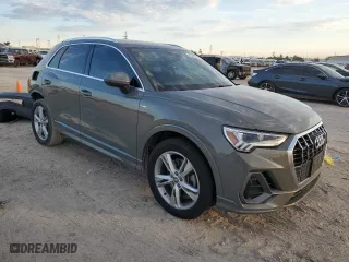 2020 Audi Q3 S line Premium Plus with VIN WA1EECF37L1040417, listed as a Copart auction lot 83485794 with 36,833 mi miles and Salvage Title. Bid and sale history available at carsss.com. Image 4.