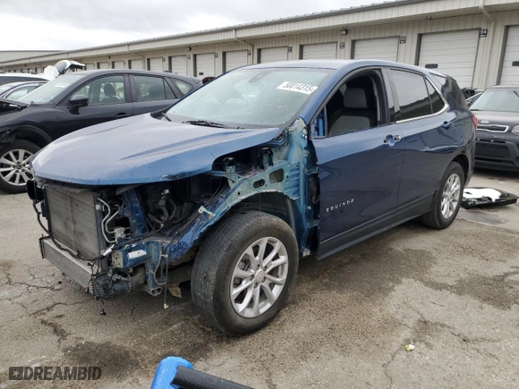2020 Chevrolet Equinox LT with VIN 3GNAXKEV4LL132791, listed as a Copart auction lot 50014315 with 73,924 mi miles and Salvage Title. Bid and sale history available at carsss.com. Image 1.