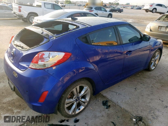 2013 Hyundai Veloster w/Black Int with VIN KMHTC6AD9DU112847, listed as a Copart auction lot 54225235 with 149,163 mi miles and Clean title. Bid and sale history available at DreamBid. Image 3.