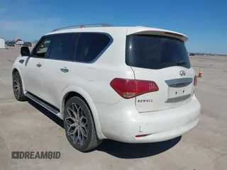 2011 Infiniti QX56 8-passenger z VIN JN8AZ2ND0B9700427, wystawiony jako IAAI lot #41787918 z przebiegiem 163 798 mil mil oraz . Historia ofert i sprzedaży dostępna na DreamBid. Obrazek 3.