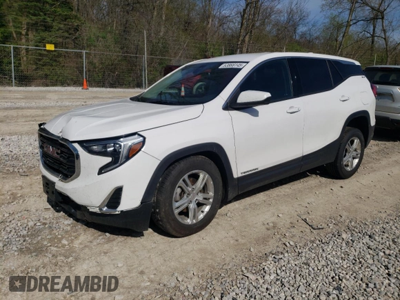 2020 GMC Terrain SLE with VIN 3GKALTEV5LL133155, listed as a Copart auction lot 53866145 with 75,168 mi miles and Salvage Title. Bid and sale history available at DreamBid. Image 1.