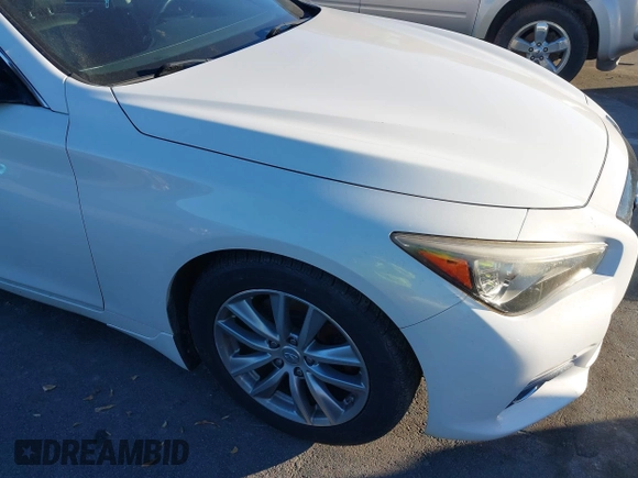 2014 Infiniti Q50 Hybrid Sport with VIN JN1AV7AP5EM690406, listed as a IAAI auction lot 41306387 with 143,309 mi miles and . Bid and sale history available at DreamBid. Image 12.