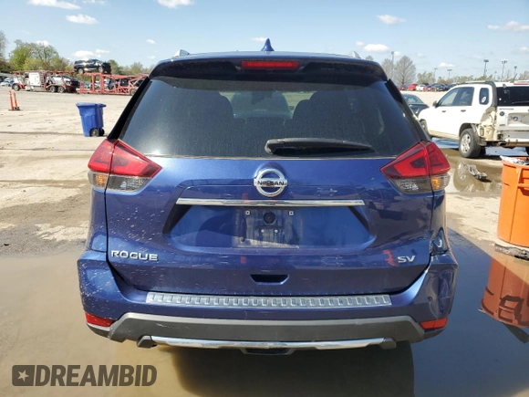 2017 Nissan Rogue SV with VIN 5N1AT2MT0HC897323, listed as a Copart auction lot 52097075 with 90,264 mi miles and Salvage Title. Bid and sale history available at carsss.com. Image 6.