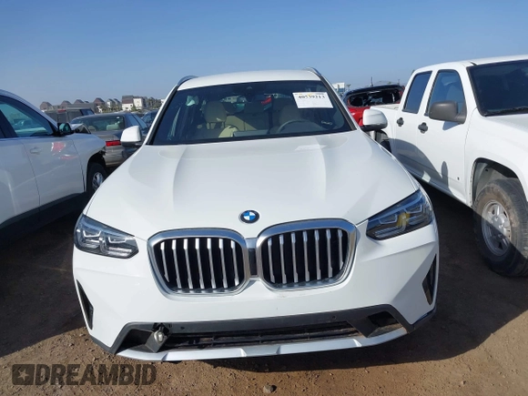 2024 BMW X3 sDrive30i with VIN 5UX43DP04R9W49345, listed as a IAAI auction lot 40539213 with 5,522 mi miles and . Bid and sale history available at DreamBid. Image 12.