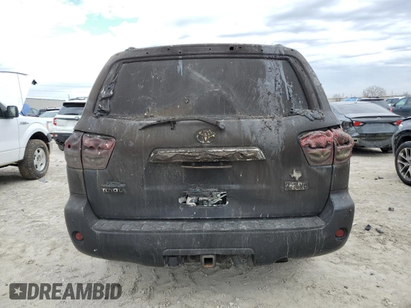 2008 Toyota Sequoia Platinum with VIN 5TDBY67AX8S008893, listed as a Copart auction lot 89132325 with 0 mi miles and Salvage Title. Bid and sale history available at carsss.com. Image 6.