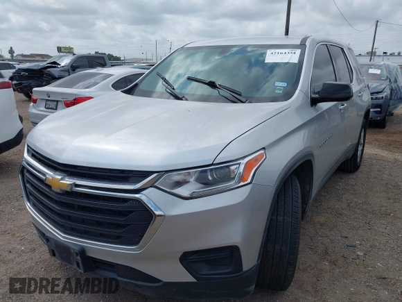 2018 Chevrolet Traverse LS with VIN 1GNERFKW8JJ172506, listed as a IAAI auction lot 42164354 with Not provided miles and . Bid and sale history available at DreamBid. Image 2.