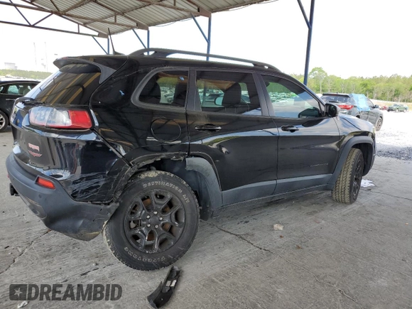 2019 Jeep Cherokee Trailhawk with VIN 1C4PJMBN7KD374676, listed as a Copart auction lot 51504125 with 34,323 mi miles and Salvage Title. Bid and sale history available at DreamBid. Image 3.