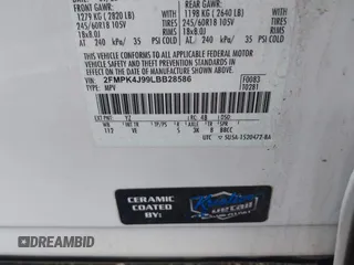 2020 Ford Edge SEL with VIN 2FMPK4J99LBB28586, listed as a IAAI auction lot 42193355 with 39,421 mi miles and . Bid and sale history available at DreamBid. Image 9.