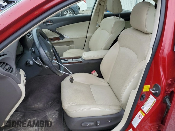 2012 Lexus IS 250 with VIN JTHCF5C20C5053860, listed as a Copart auction lot 58081105 with 114,564 mi miles and Salvage title. Bid and sale history available at DreamBid. Image 7.