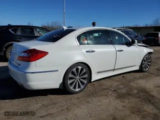 2013 Hyundai Genesis 5.0L R-Spec with VIN KMHGC4DH3DU221373, listed as a Copart auction lot 48505575 with 33,029 mi miles and Salvage Title. Bid and sale history available at carsss.com. Image 3.